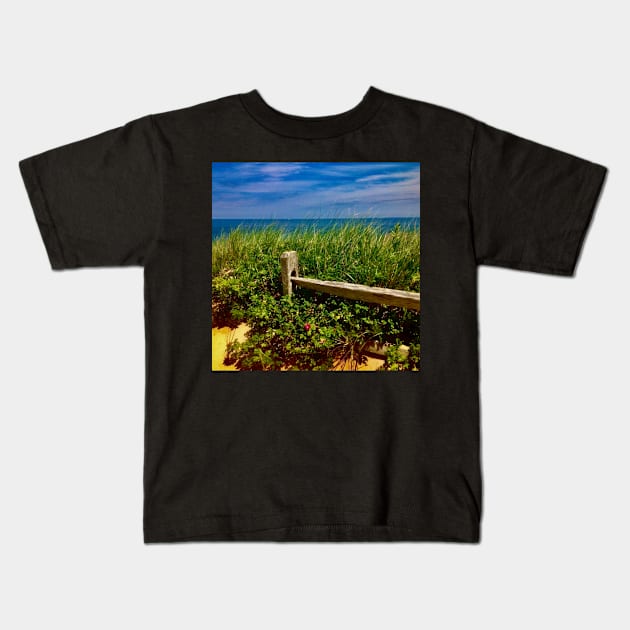 Magnificent Marconi beach, Cape Cod, MA. Kids T-Shirt by Dillyzip1202